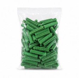 TACO PLASTICO VERDE 1/4 X 2 (BOLSA DE 50 (ELT-028)